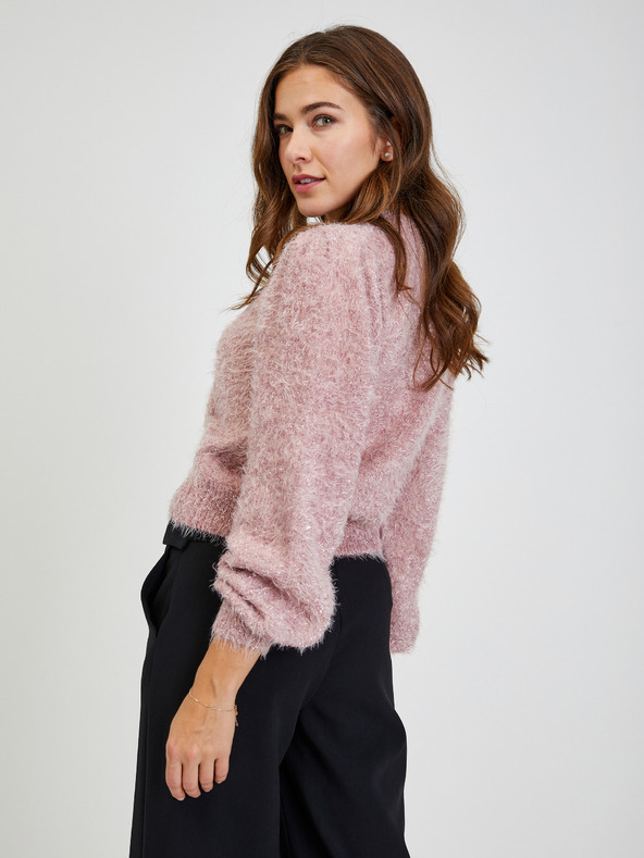 Orsay Cardigan roz de damă cu fibre metalice ORSAY