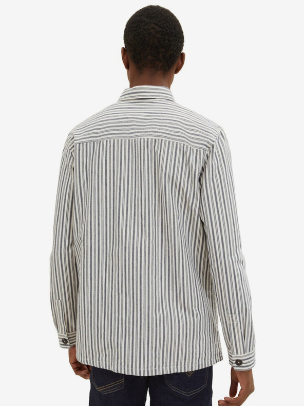 Tom Tailor Cămașă cu dungi gri pentru bărbați Tom Tailor