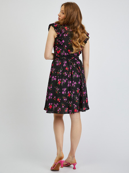 Orsay Rochie florală de damă neagră ORSAY