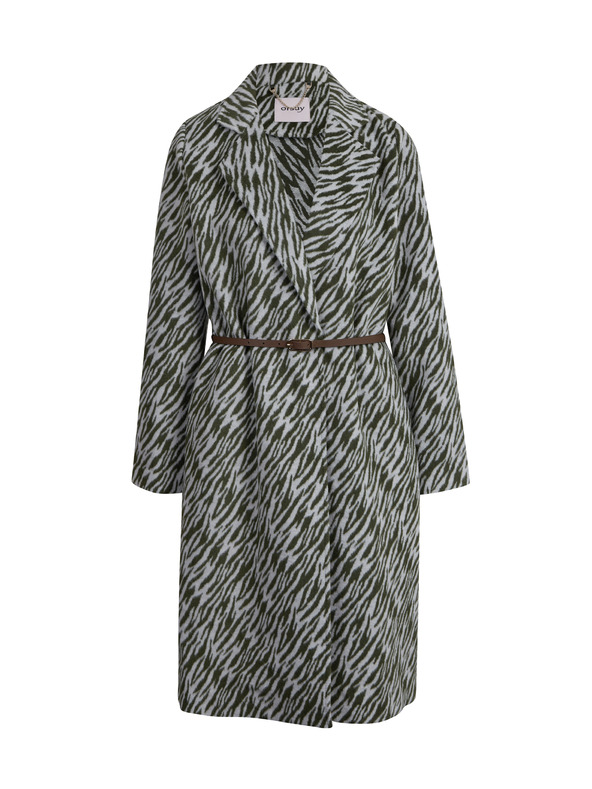 Orsay Palton alb și negru cu model pentru femei ORSAY