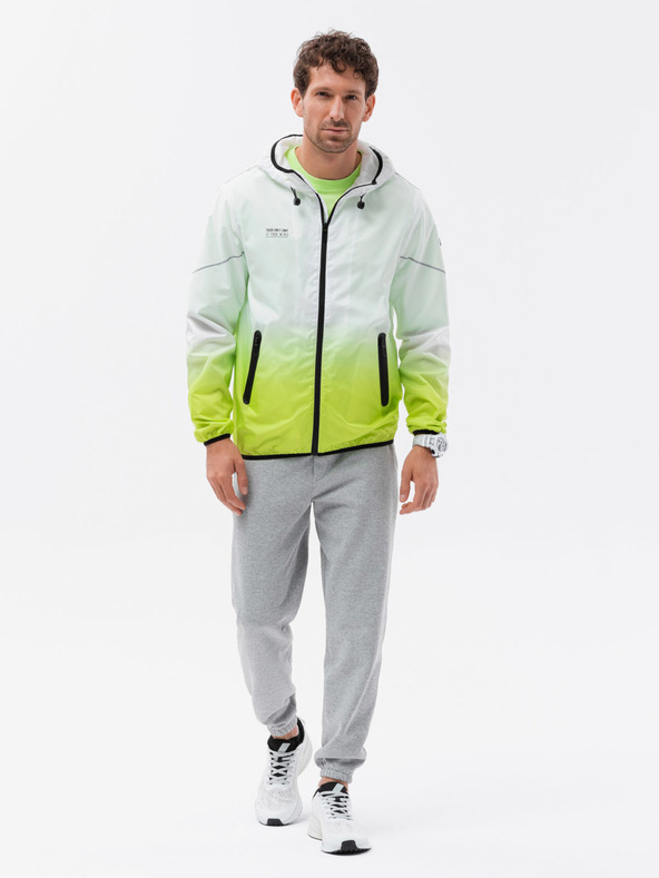 Ombre Clothing Jachetă bărbătească verde și albă Ombre Clothing