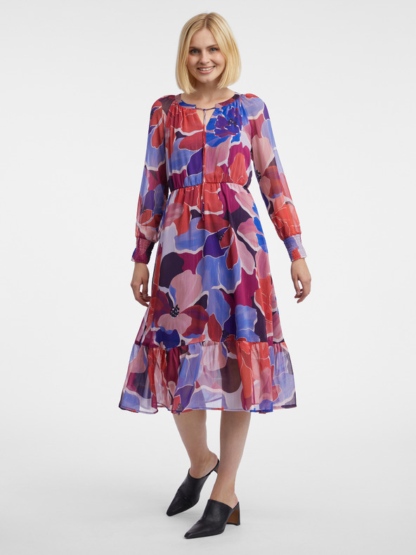 Orsay Rochie cu model floral roșu-albastru pentru femei ORSAY