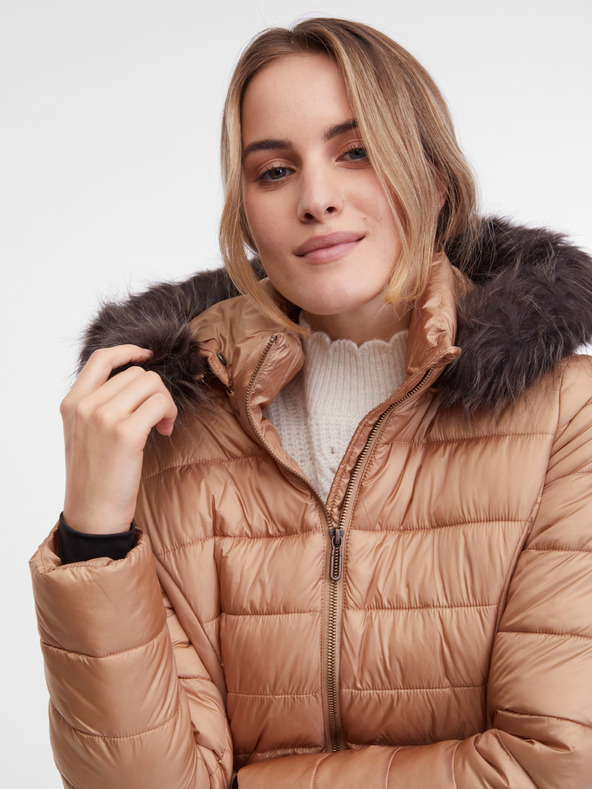 Orsay Geacă matlasată pentru femei maro deschis ORSAY