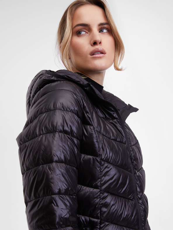 Orsay Geacă matlasată neagră pentru femei ORSAY