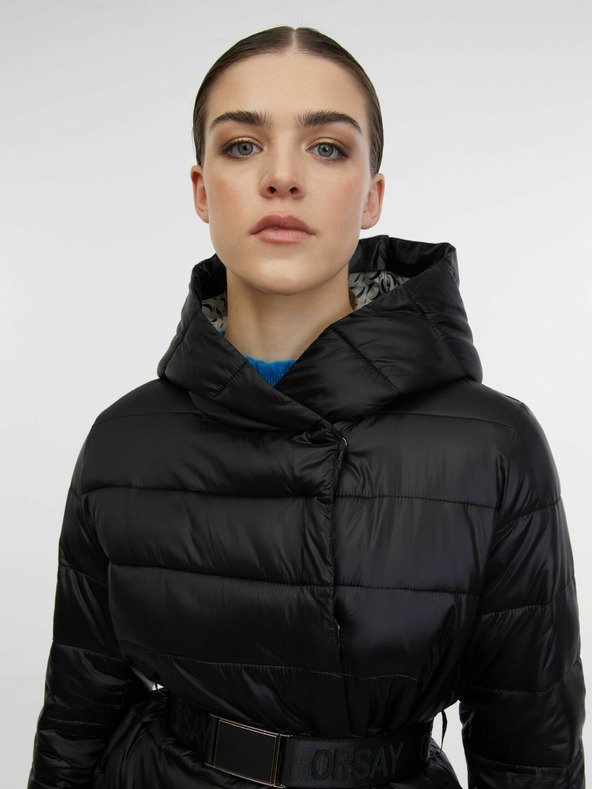 Orsay Geacă matlasată neagră pentru femei ORSAY