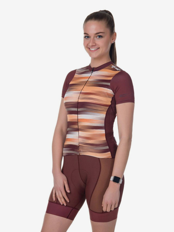 Kilpi Tricou de ciclism albastru și roz pentru femei Kilpi MOATE