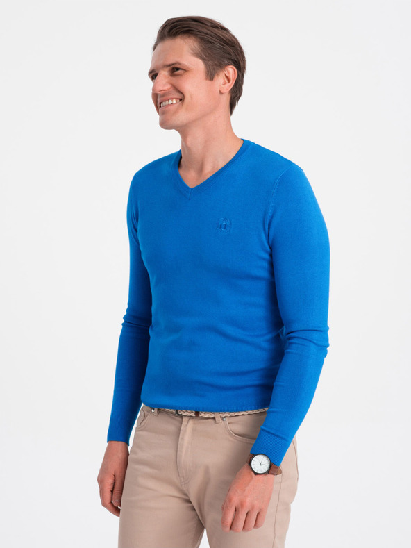 Ombre Clothing Pulover bărbătesc albastru Ombre Clothing