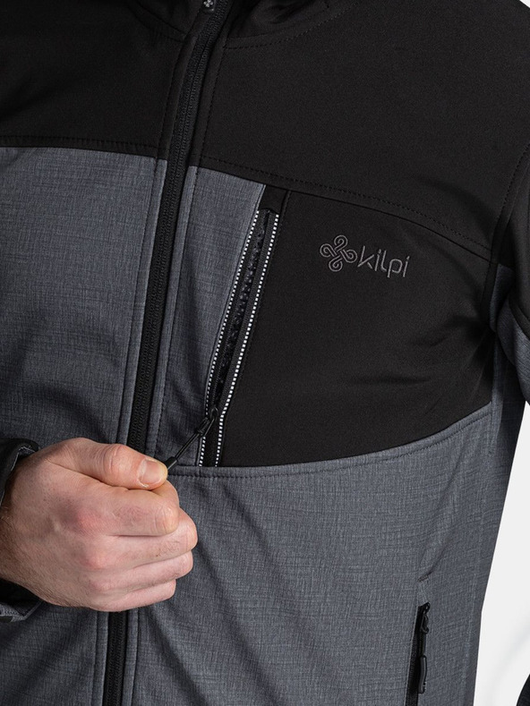 Kilpi Jachetă softshell neagră și gri pentru bărbați Kilpi RAVIO-M