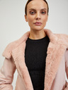 Orsay Jachetă roz de damă cu finisaj imitație piele întoarsă ORSAY