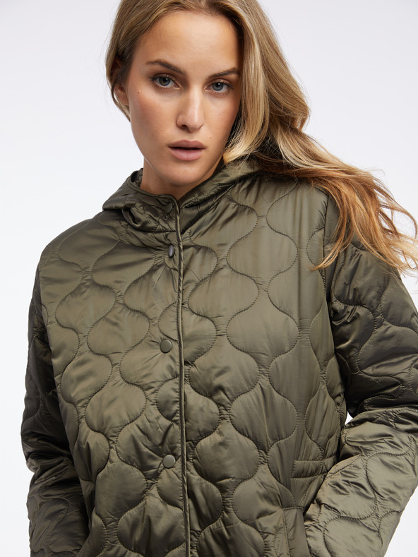 Orsay Geacă lungă matlasată kaki pentru femei ORSAY