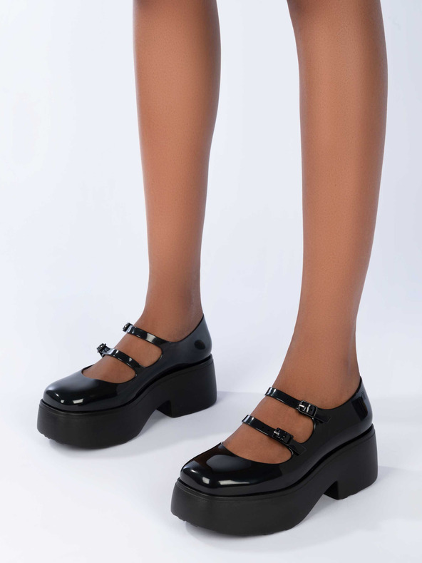 Melissa Negru Balerini cu platformă pentru femei Melissa Farah