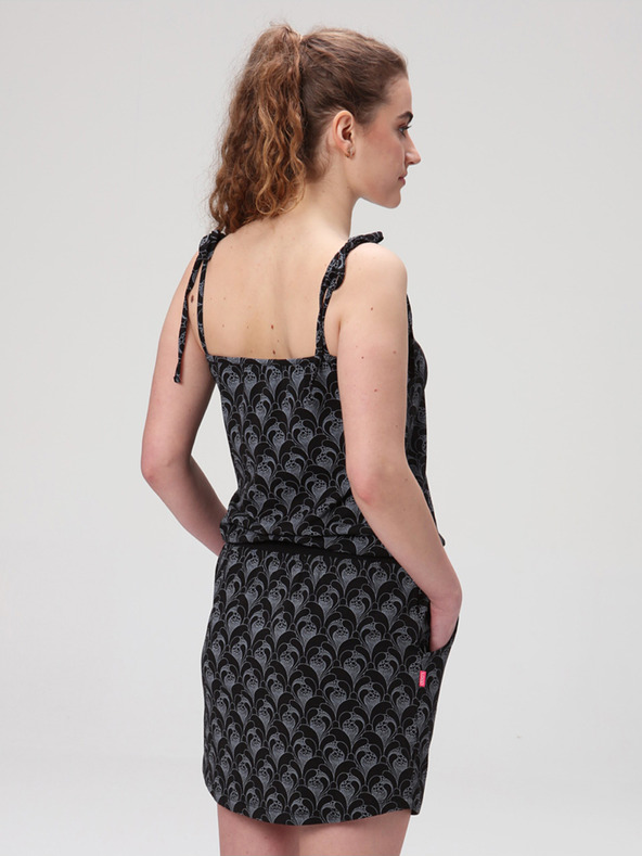 Loap Rochie neagră cu model pentru femei LOAP Bazuka