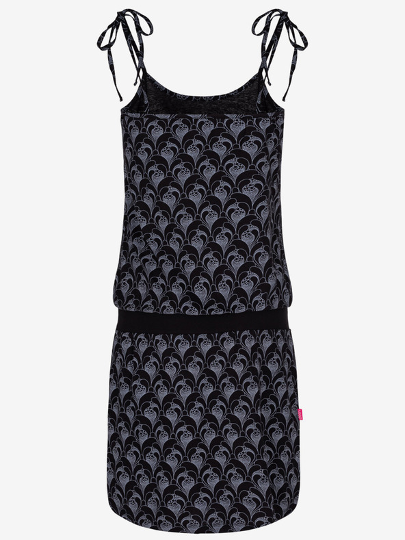 Loap Rochie neagră cu model pentru femei LOAP Bazuka