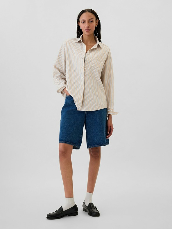 GAP Cămașă oversize cu dungi Poplin Big Shirt GAP
