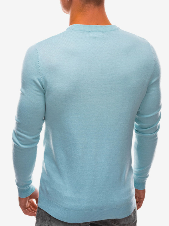 Ombre Clothing Pulover basic albastru deschis pentru bărbați Ombre Clothing