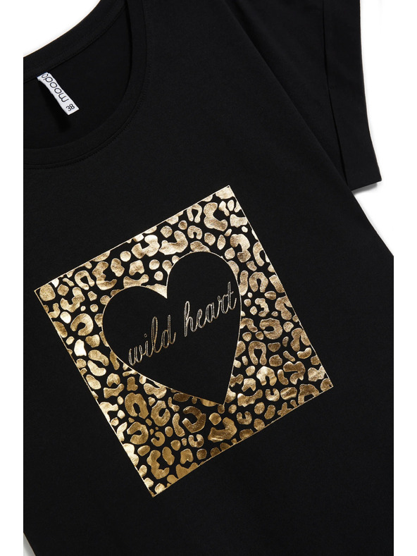 Moodo Tricou negru pentru femei Moodo