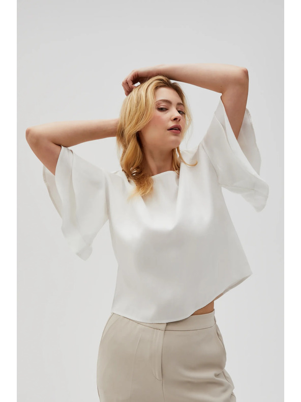 Moodo Tricou alb pentru femei Moodo