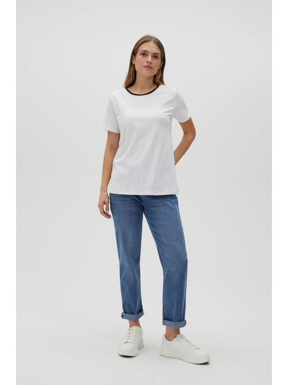 Moodo Tricou alb pentru femei Moodo