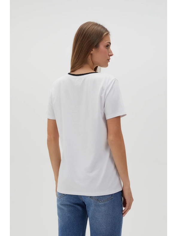 Moodo Tricou alb pentru femei Moodo