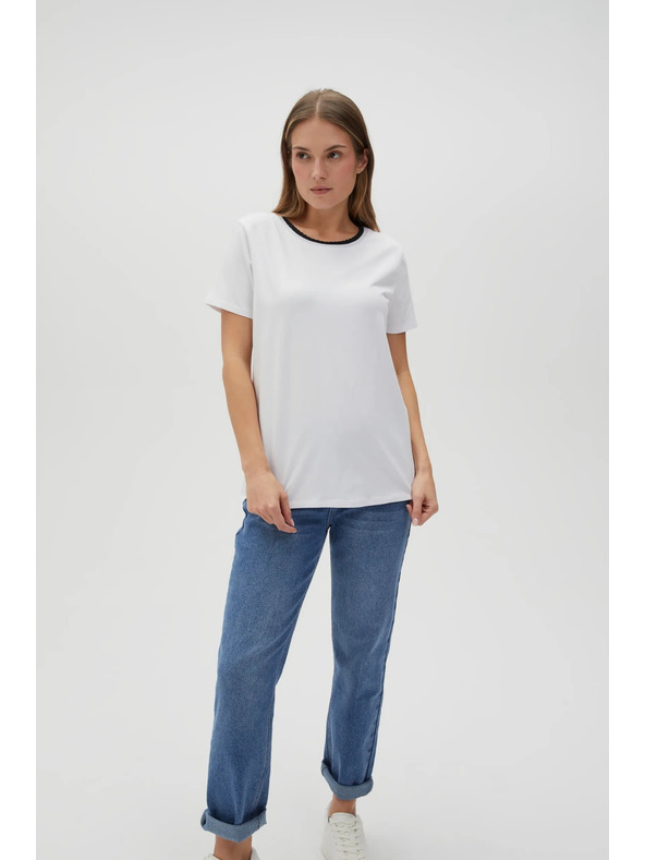 Moodo Tricou alb pentru femei Moodo