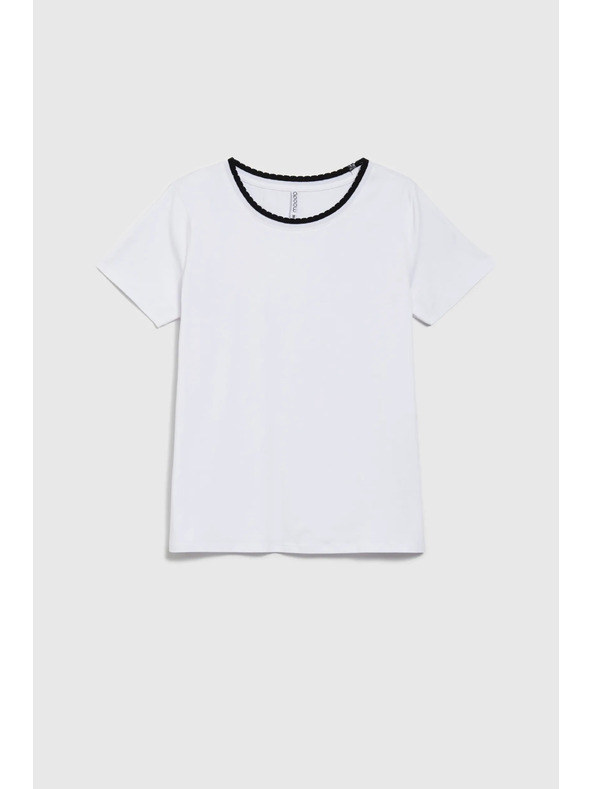 Moodo Tricou alb pentru femei Moodo