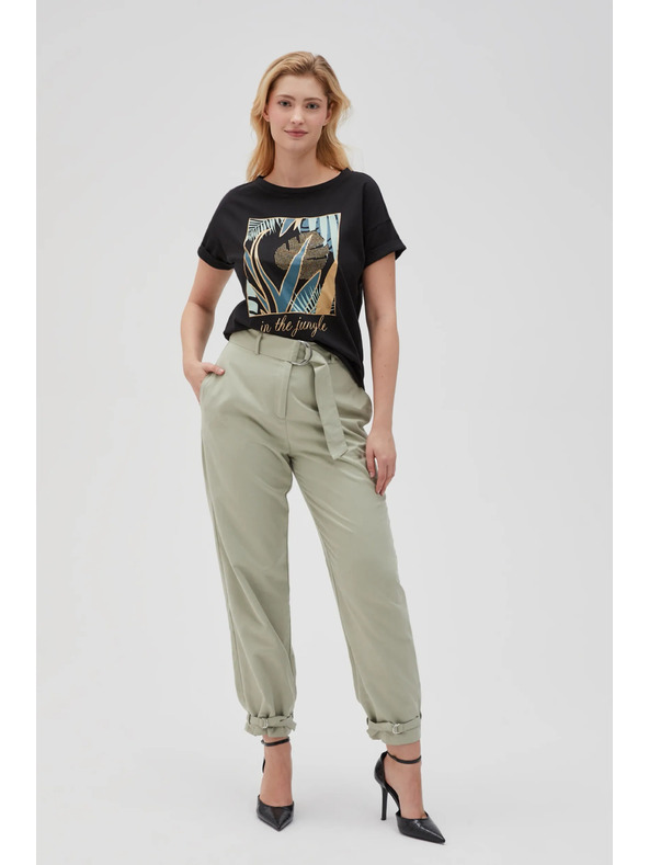 Moodo Tricou negru pentru femei Moodo