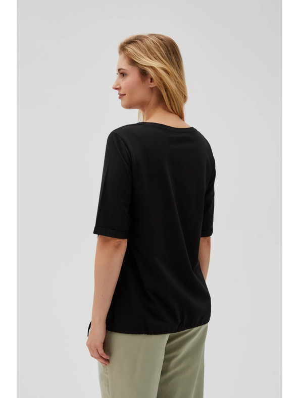 Moodo Tricou negru pentru femei Moodo