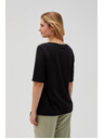 Moodo Tricou negru pentru femei Moodo