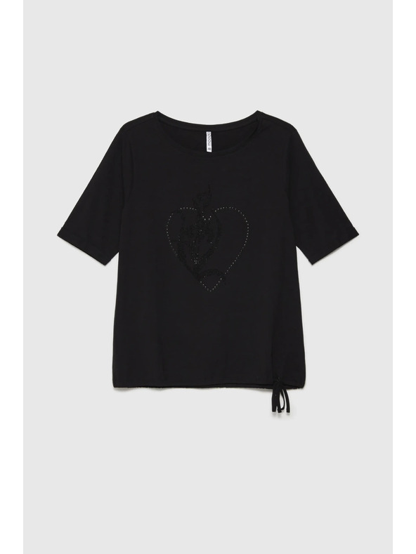 Moodo Tricou negru pentru femei Moodo