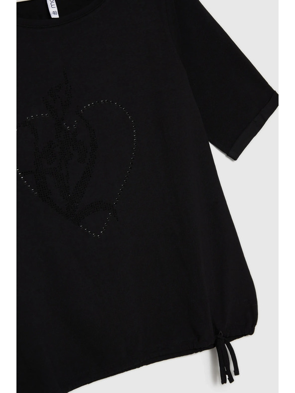 Moodo Tricou negru pentru femei Moodo