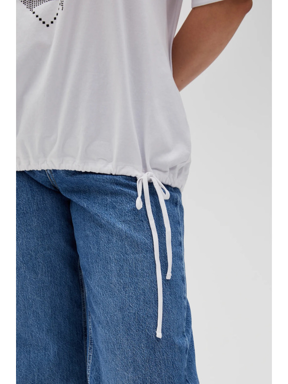 Moodo Tricou alb pentru femei Moodo