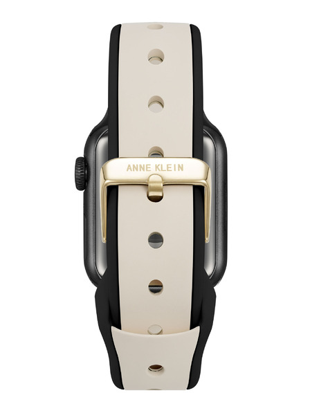Anne Klein Curea din silicon crem-negru Anne Klein pentru Apple Watch 38/40/41