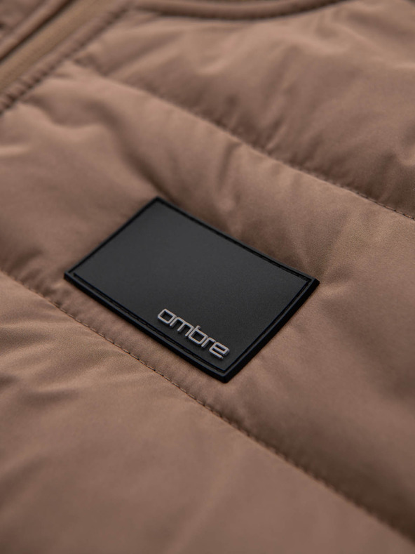 Ombre Clothing Geacă sport ușoară color pentru bărbați cu fleece Ombre Clothing