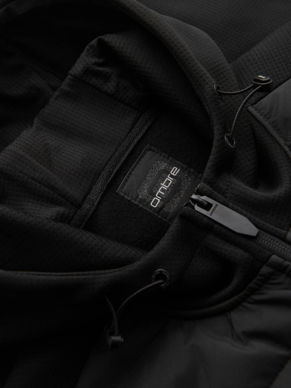 Ombre Clothing Geacă sport ușoară color pentru bărbați cu fleece Ombre Clothing