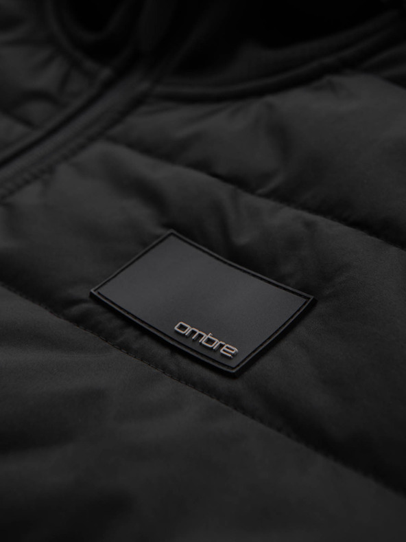 Ombre Clothing Geacă sport ușoară color pentru bărbați cu fleece Ombre Clothing