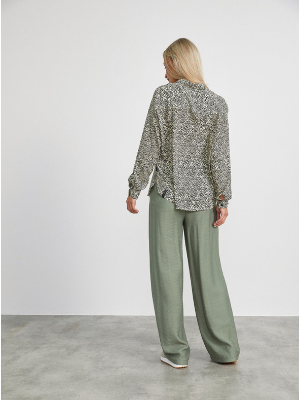 ZOOT.lab Cămașă lejeră cu model negru și crem pentru femei METROOPOLIS by ZOOT.lab Ingrid