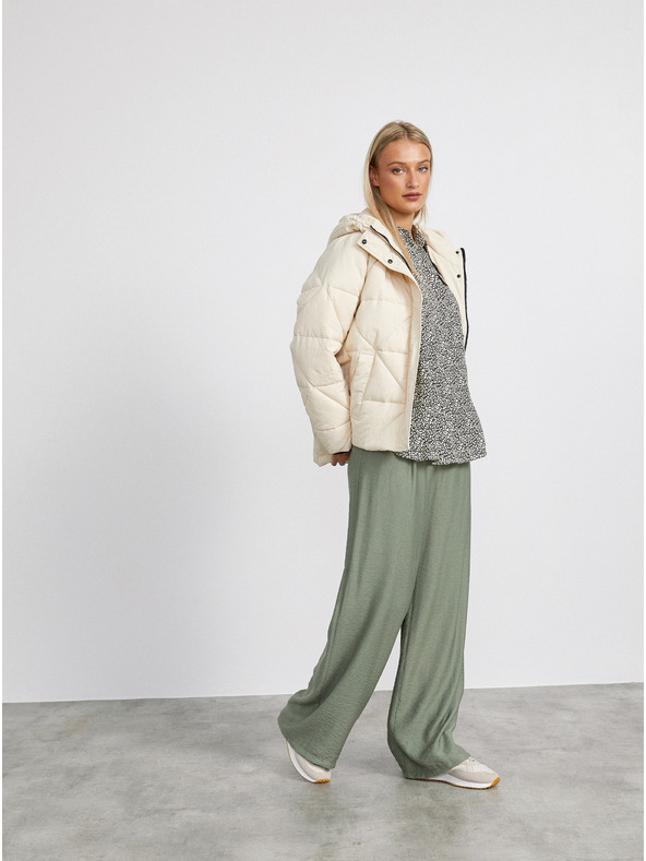 ZOOT.lab Cămașă lejeră cu model negru și crem pentru femei METROOPOLIS by ZOOT.lab Ingrid