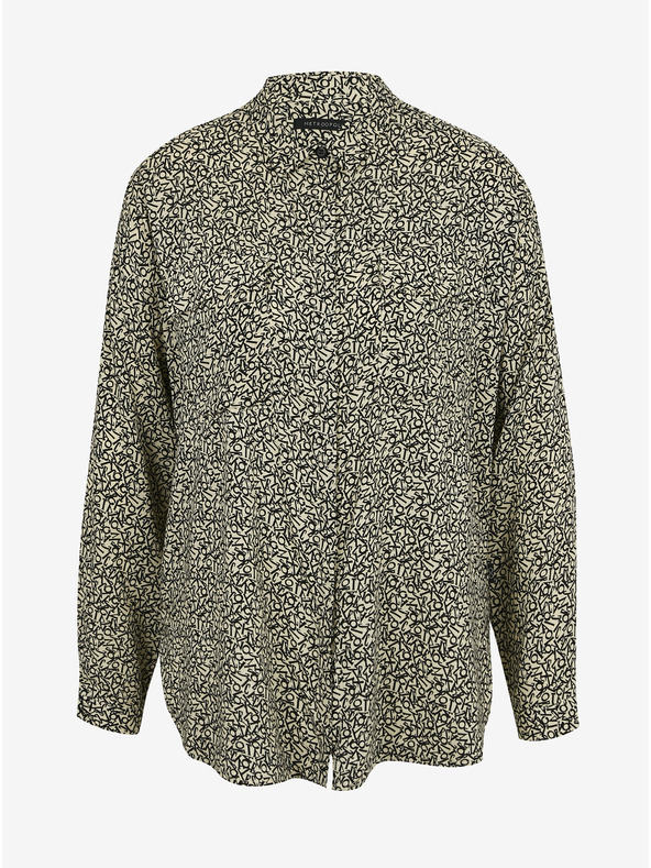 ZOOT.lab Cămașă lejeră cu model negru și crem pentru femei METROOPOLIS by ZOOT.lab Ingrid