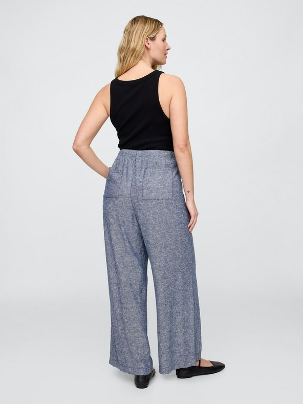 GAP Pantaloni din in Wide-Leg GAP