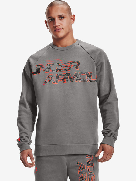 Under Armour Bluză pentru bărbați Under Armour UA RIVAL FLC CAMO SCRIPT CRW
