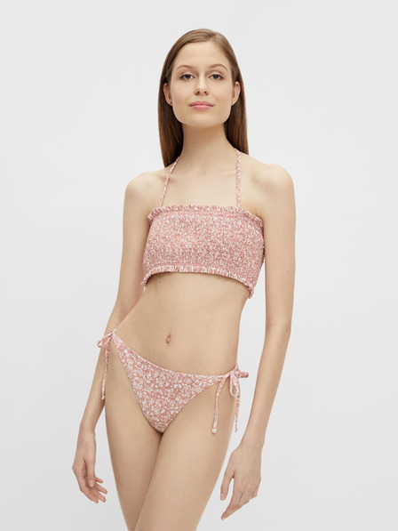 Pieces Fund de bikini roz floral Pieces Gaya