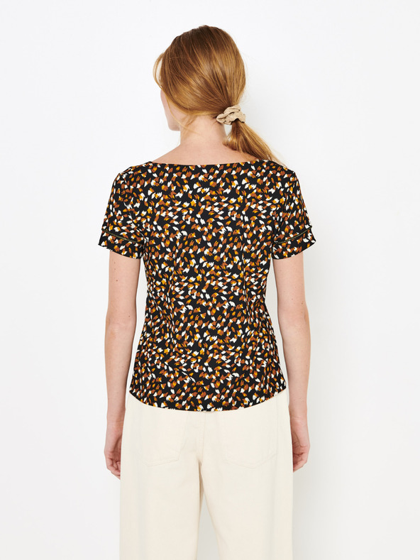 CAMAIEU Cămașă cu model maro CAMAIEU