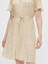Pieces Rochie cu cravată florală crem Pieces Timberly