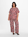 ONLY CARMAKOMA Pantaloni maro cu model ONLY CARMAKOMA