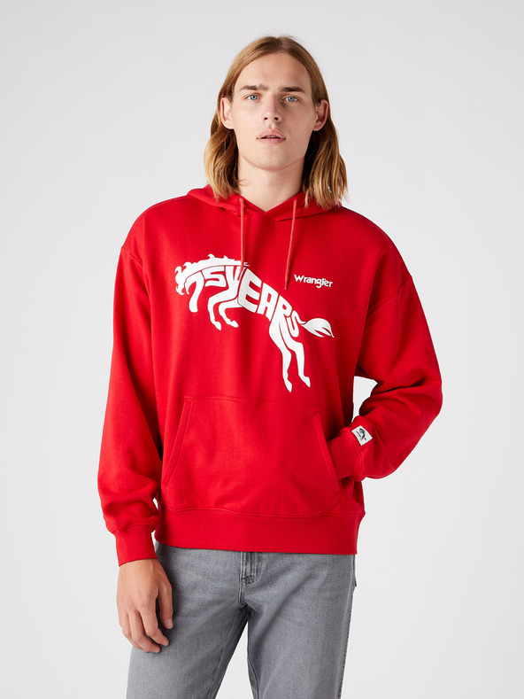 Wrangler Hanorac unisex cu model roșu Wrangler