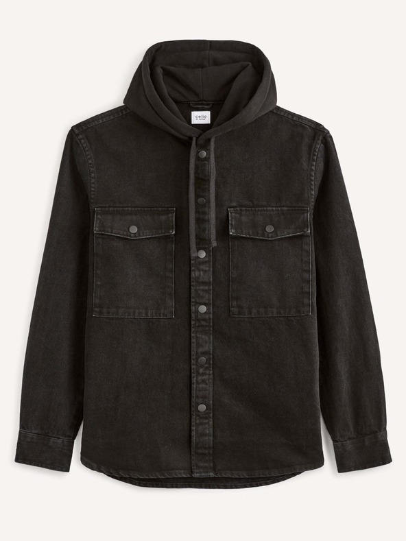 Celio Cămașă din denim neagră pentru bărbați Celio Bahooden