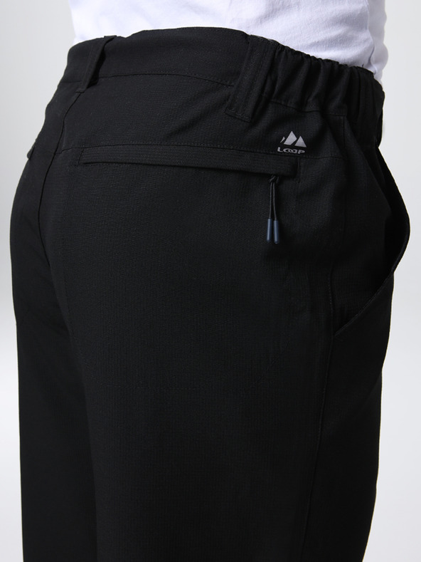 Loap Pantaloni sport trei sferturi negri pentru bărbați LOAP Uzis