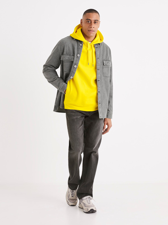 Celio Cămașă Denim gri pentru bărbați Celio Battery
