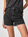 Pepe Jeans Pantaloni scurți din denim pentru femei, gri închis Pepe Jeans Rachel