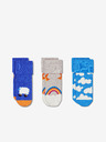 Happy Socks Set de trei perechi de șosete Happy Socks cu model albastru